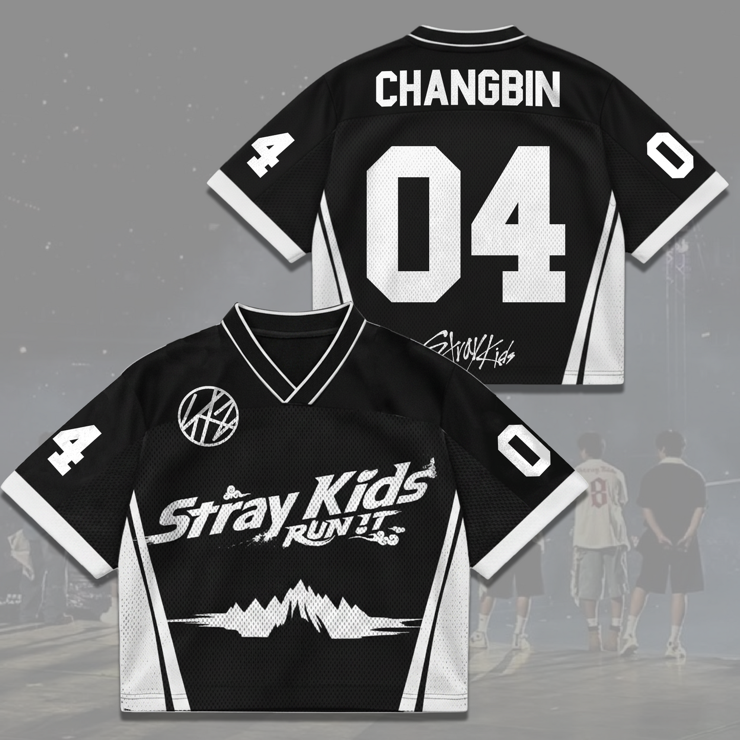 Defiant Mountain Stray Kids Run It World Tour Mixed Mesh Jersey Stay Gifts