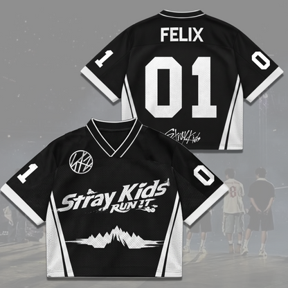 Defiant Mountain Stray Kids Run It World Tour Mixed Mesh Jersey Stay Gifts