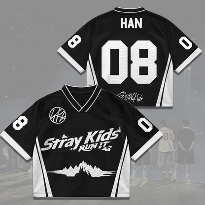 Defiant Mountain Stray Kids Run It World Tour Mixed Mesh Jersey Stay Gifts