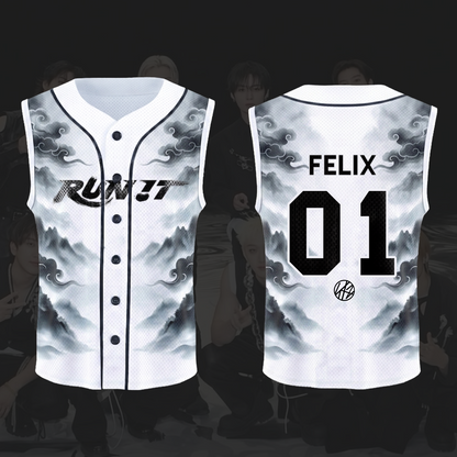 Unique Stray Kids Run It World Tour Smoke Sleeveless Mesh Baseball Jersey Gift For Stay
