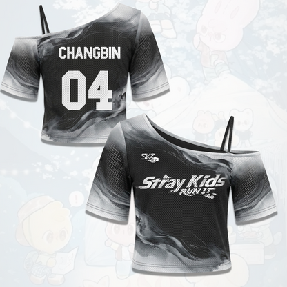 Smoky Stray Kids Run It World Tour Off Shoulder Mesh Stay Edition