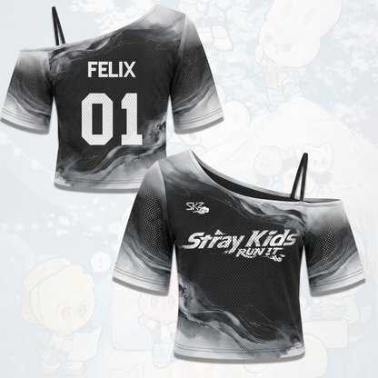 Smoky Stray Kids Run It World Tour Off Shoulder Mesh Stay Edition