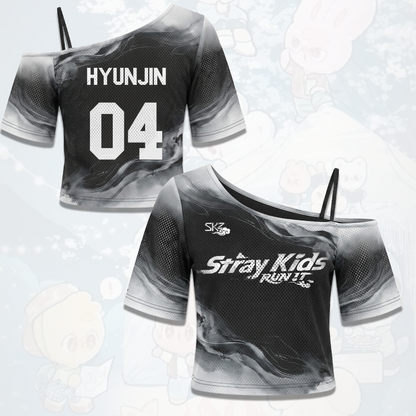 Smoky Stray Kids Run It World Tour Off Shoulder Mesh Stay Edition