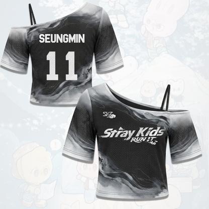 Smoky Stray Kids Run It World Tour Off Shoulder Mesh Stay Edition