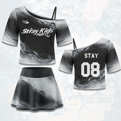 Smoky Stray Kids Run It World Tour Off Shoulder Mesh Stay Edition