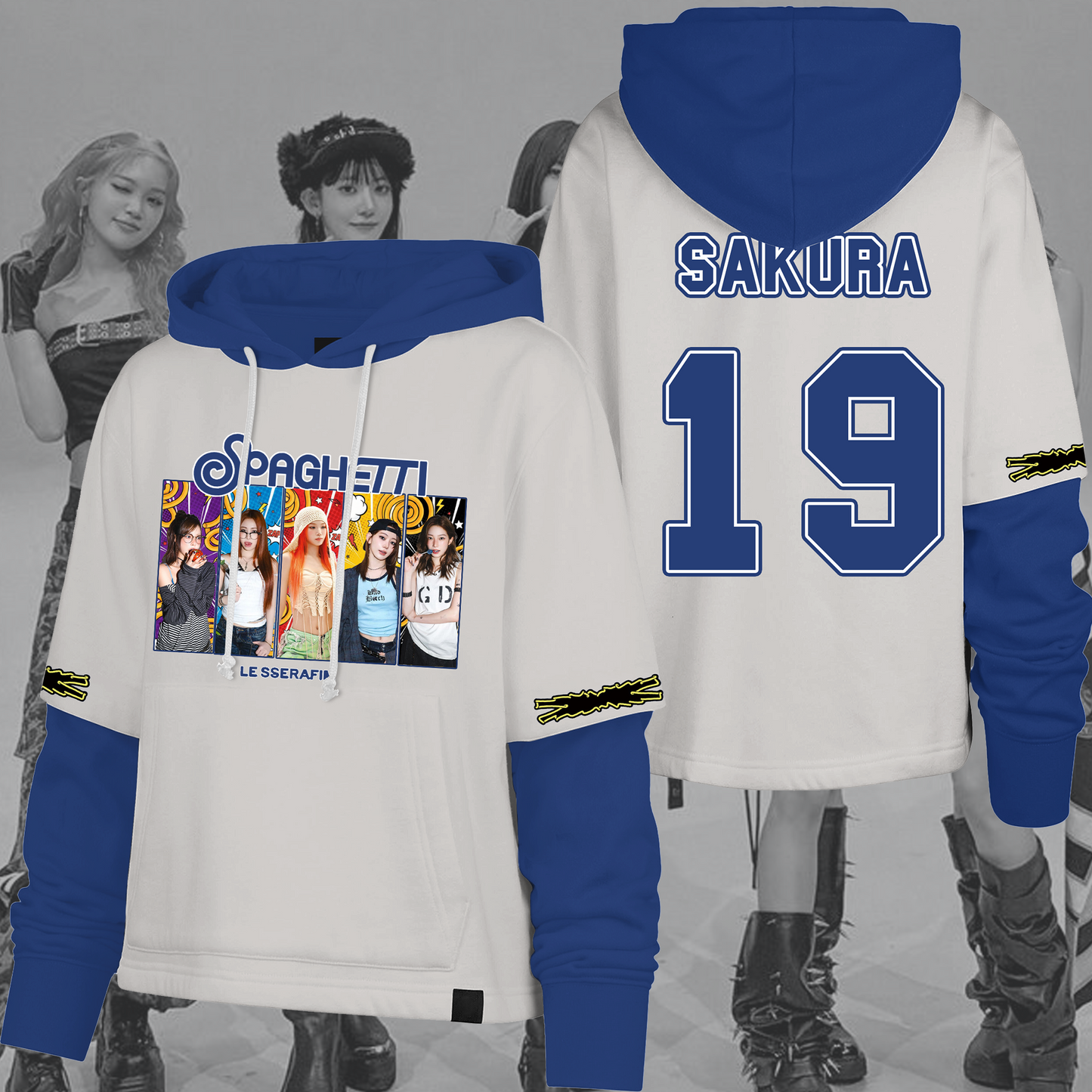 Spaghetti Le Sserafim Shortstop Hoodie Gift For Lovers