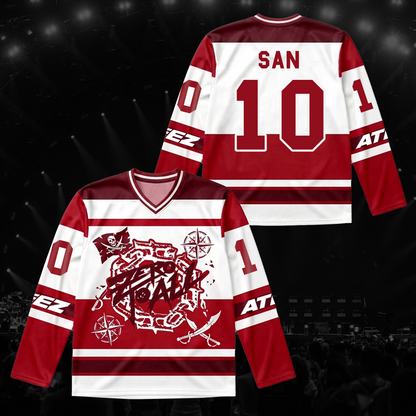 Sporty Ateez Zero To All World Tour Hockey Jersey Gift For Atiny