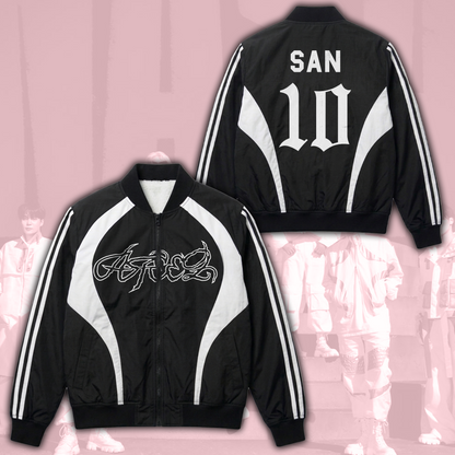 Ateez Zero To All World Tour Bomber Jacket Sporty Ateez Golden Hour Part 6 Atiny Gifts