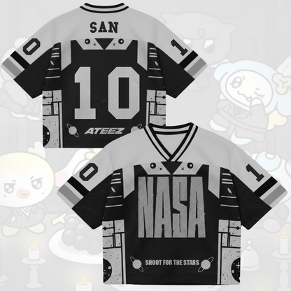 Hot Shoot For  The Stars Nasa Ateez Golden Hour Song Mixed Mesh Jersey