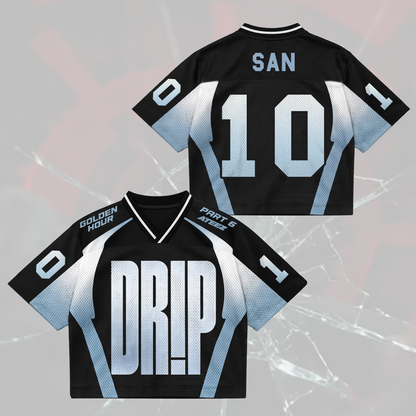 Drip ATEEZ Golden Hour Part 6 Mix Mesh Jersey Gifts For Atiny