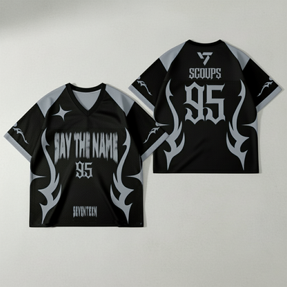 WAVESTEEᵀᴹ Say The Name Seventeen Mesh Football Jersey