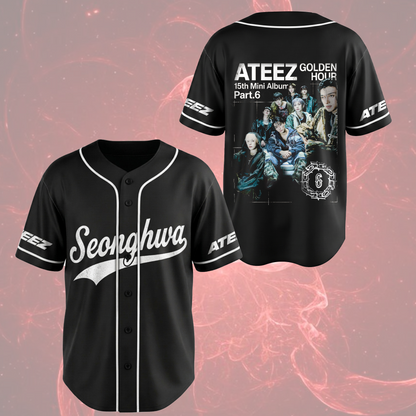Ateez Golden Hour Teil 5 Albumkonzept Konzert Baseballtrikot Fan-Edition
