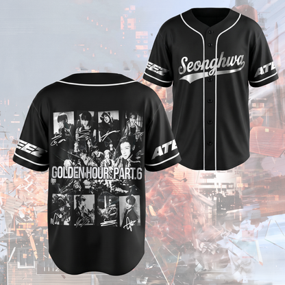 Cypher Ateez Golden Hour Konzert Baseballtrikot Fan-Edition