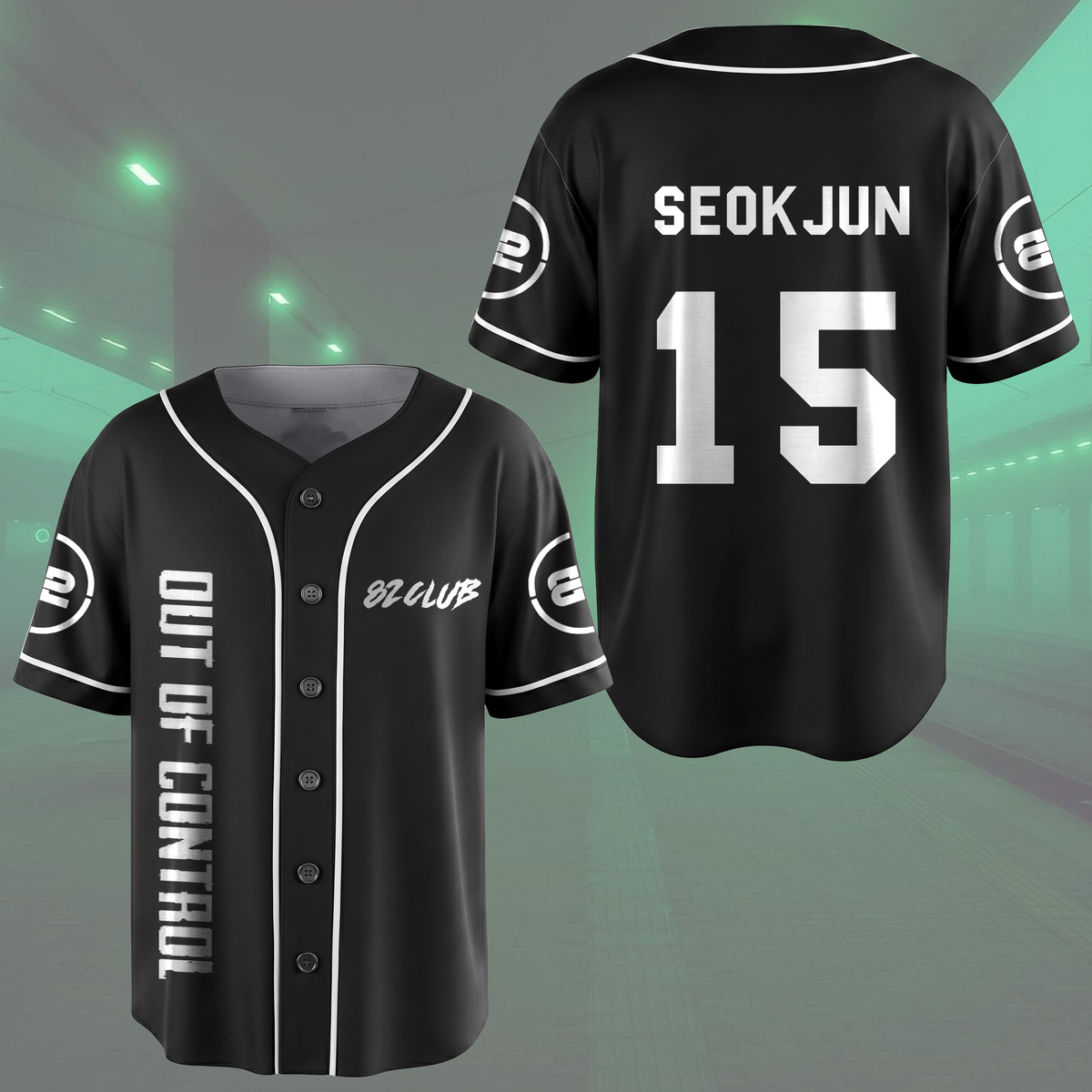 Fierce 82MAJOR US Tour 82CLUB Out Of Control Sporty Tribal Wave Baseball Jersey For 82DE