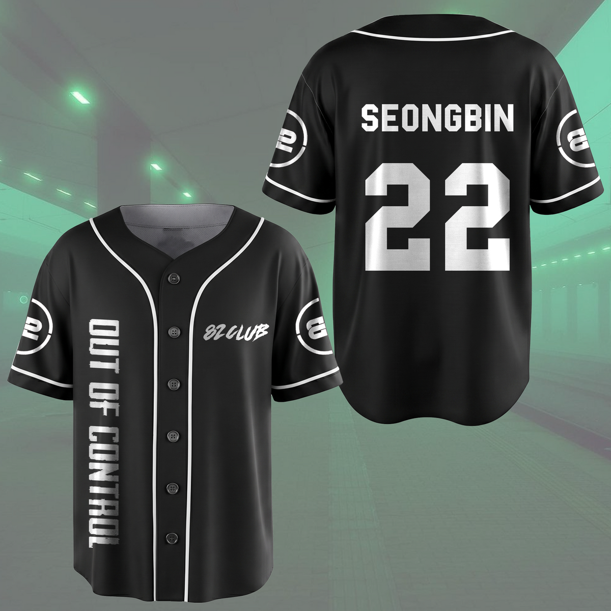 Fierce 82MAJOR US Tour 82CLUB Out Of Control Sporty Tribal Wave Baseball Jersey For 82DE