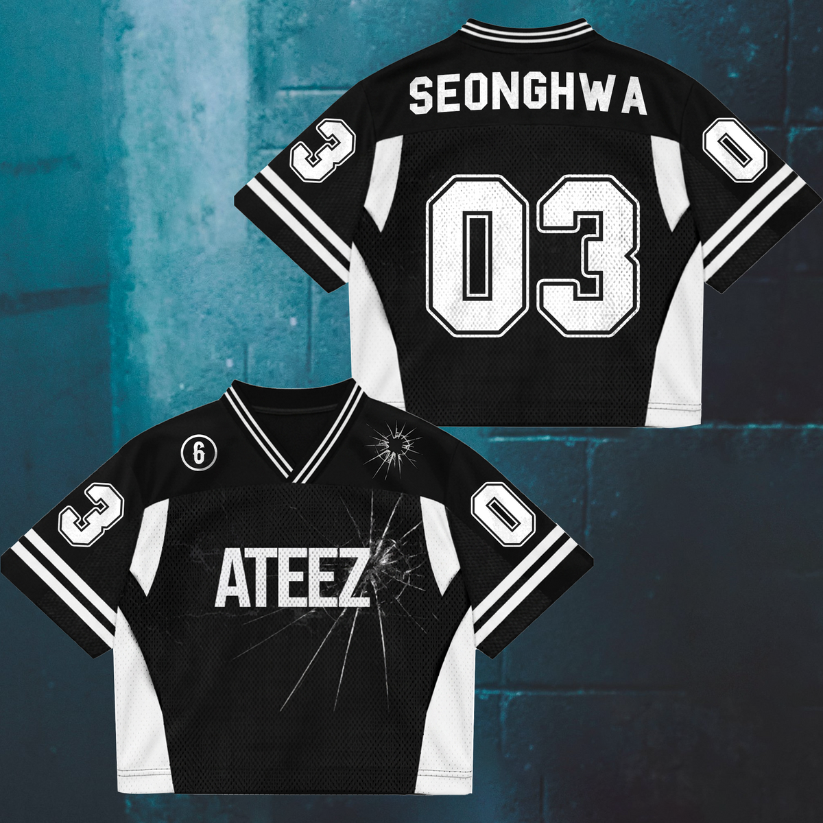 Sporty Chic ATEEZ Golden Hour Part 6 Mix Mesh Jersey Gifts For Fans