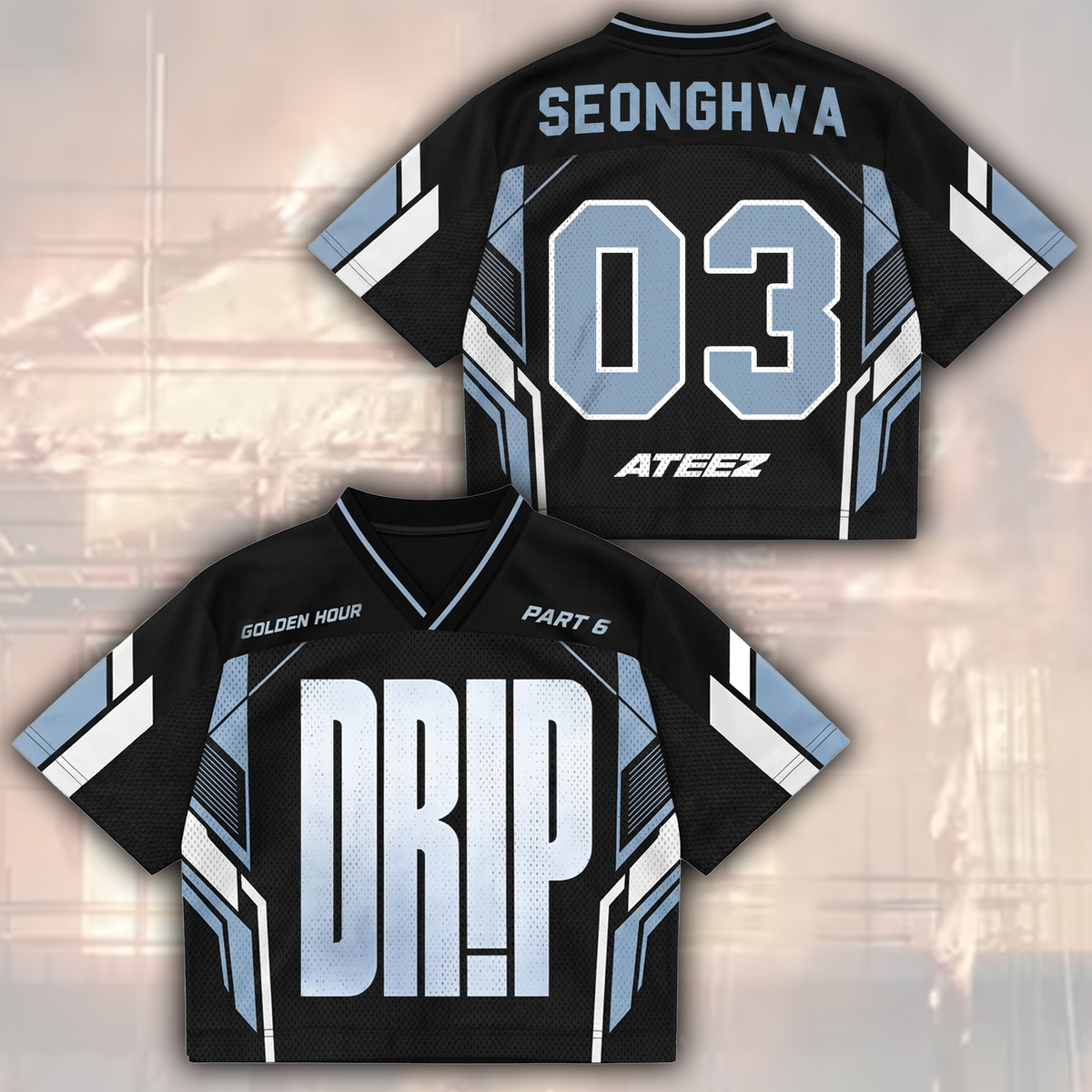 Sporty Drip ATEEZ Golden Hour Part 6 Mix Mesh Jersey Gifts For Fans