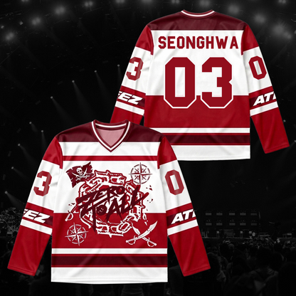 Sporty Ateez Zero To All World Tour Hockey Jersey Gift For Atiny