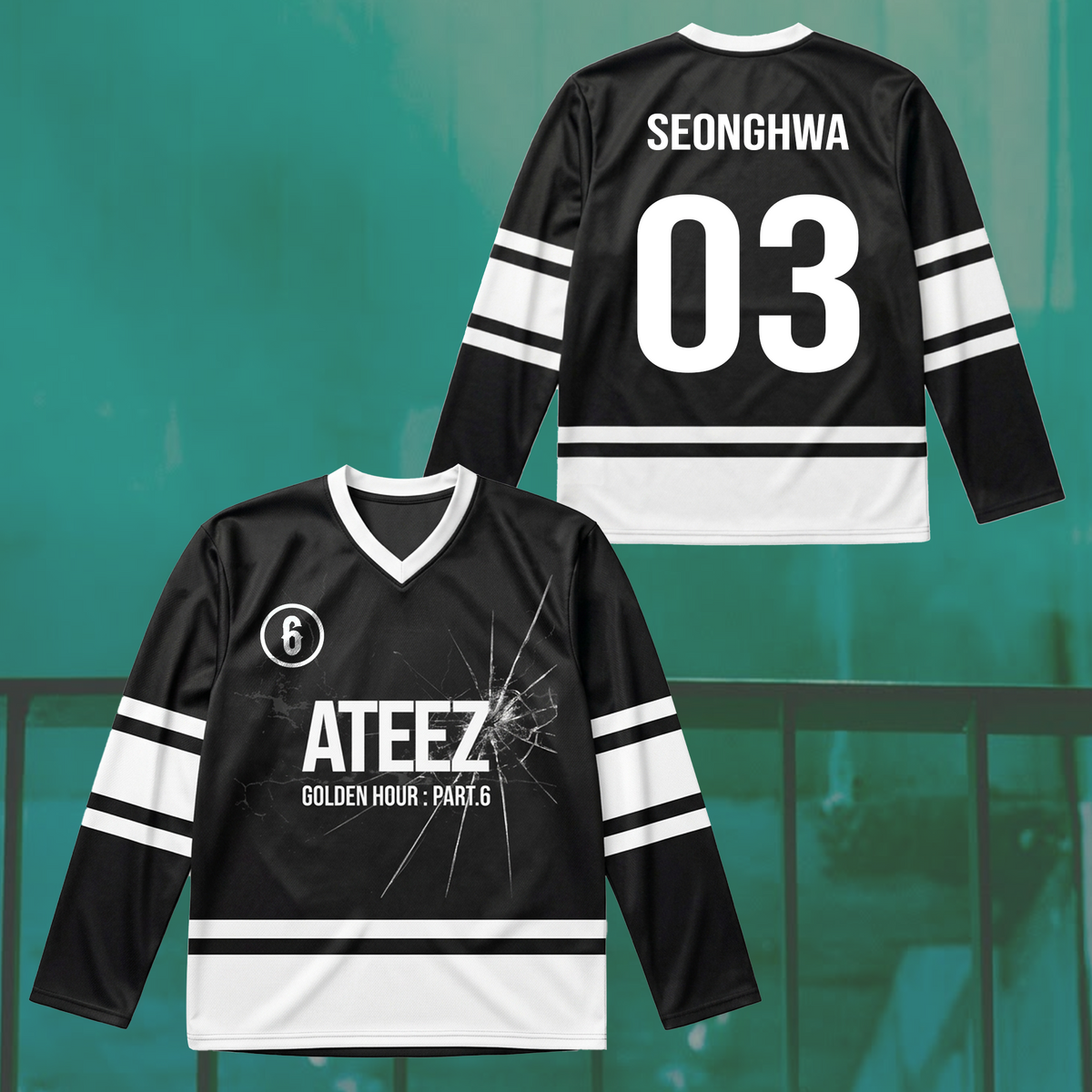 Ateez Golden Hour Part 6 Hockey Jersey Gift For Atiny