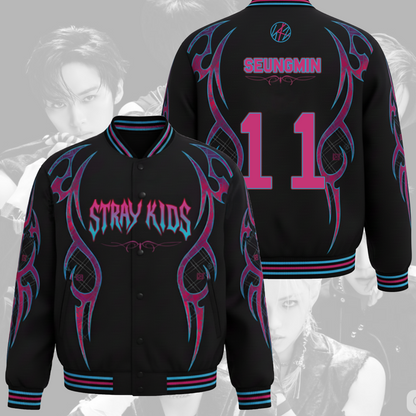 WAVESTEEᵀᴹ Stray Kids SKZ It Tape DO IT Baseball Jacket