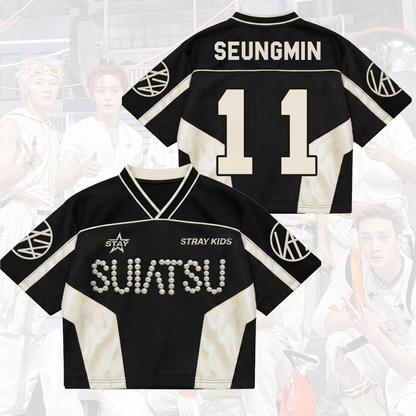 SUIATSU Stray Kids Album Mixed Mesh Jersey Run It Gift for Fans