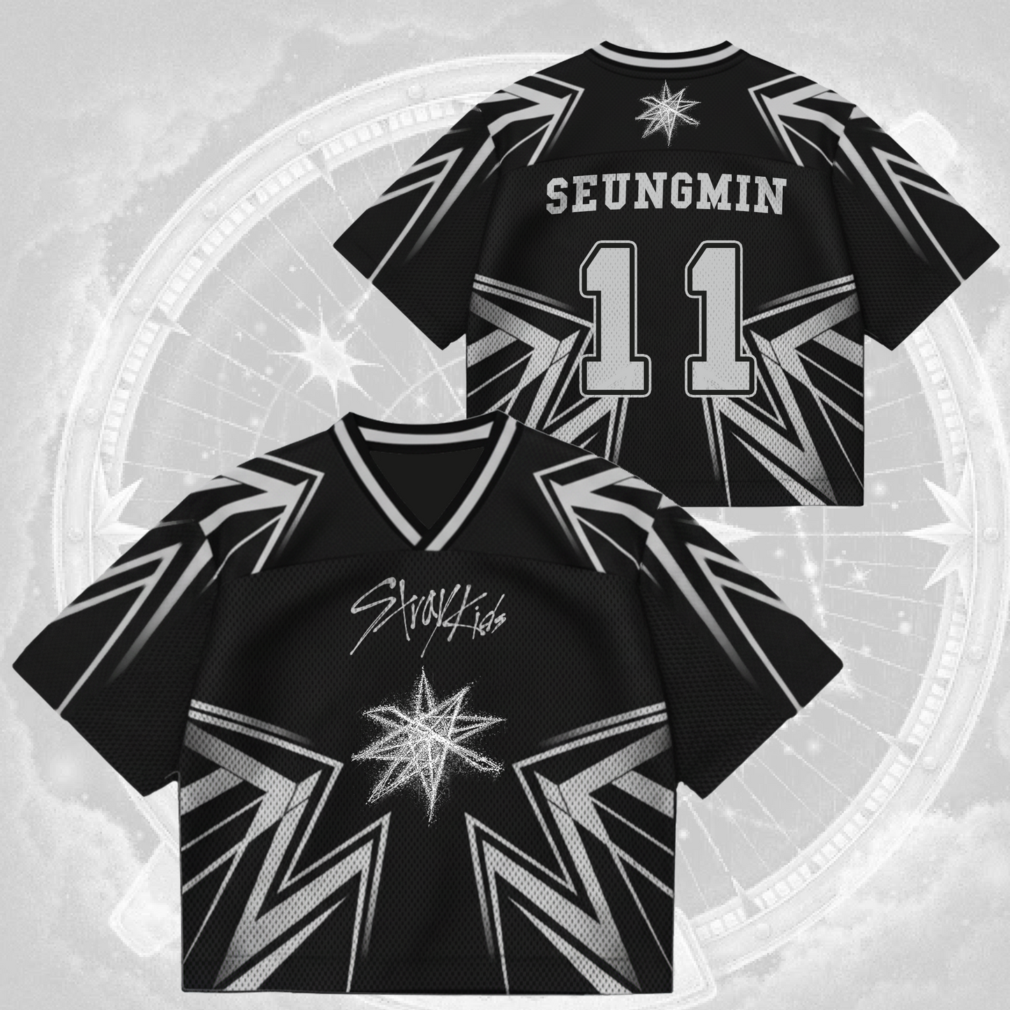 Stray Kids Star Mixed Mesh Jersey Gift For Lovers