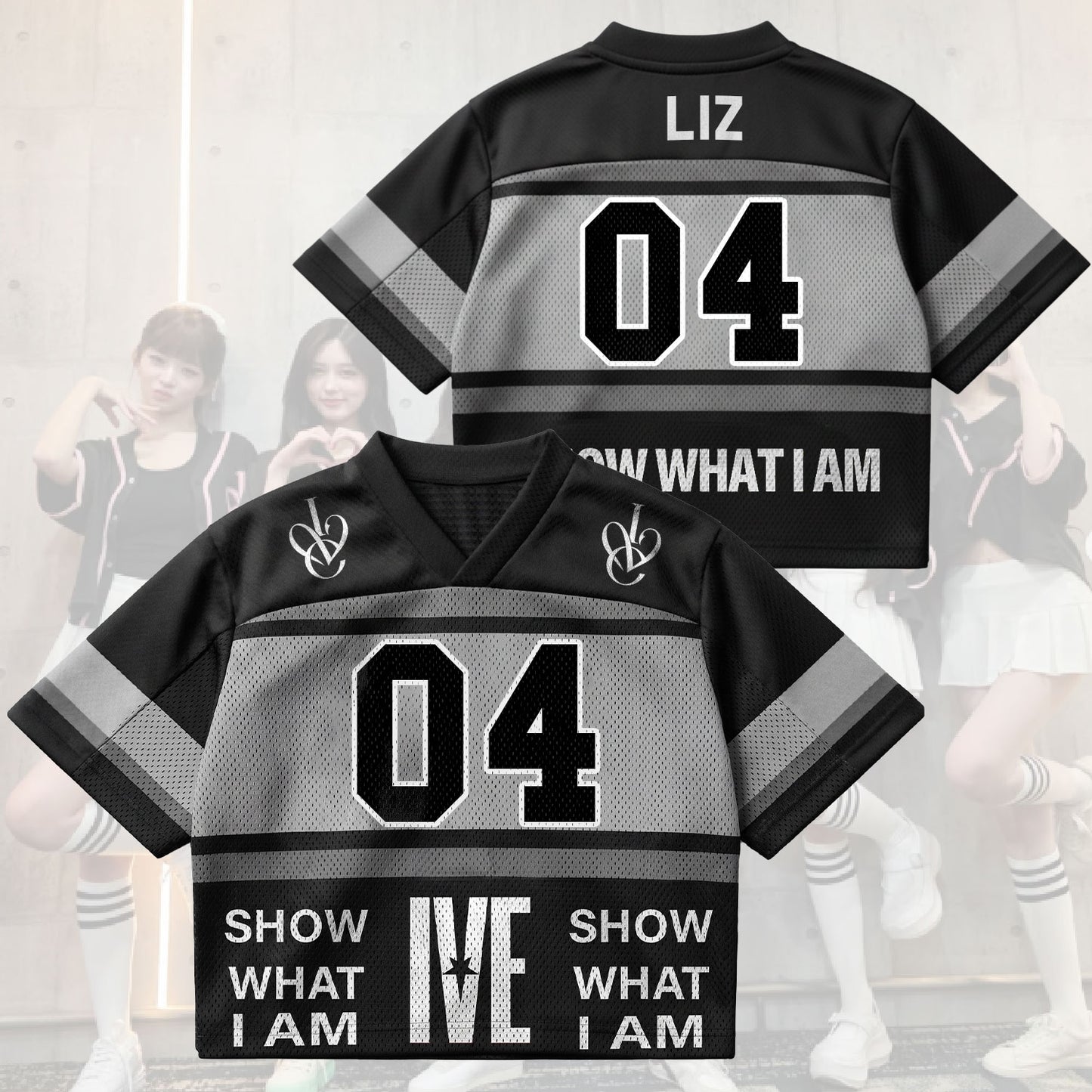 Black Hole IVE Show What I Am World Tour Mixed Mesh Jersey Fan Edition