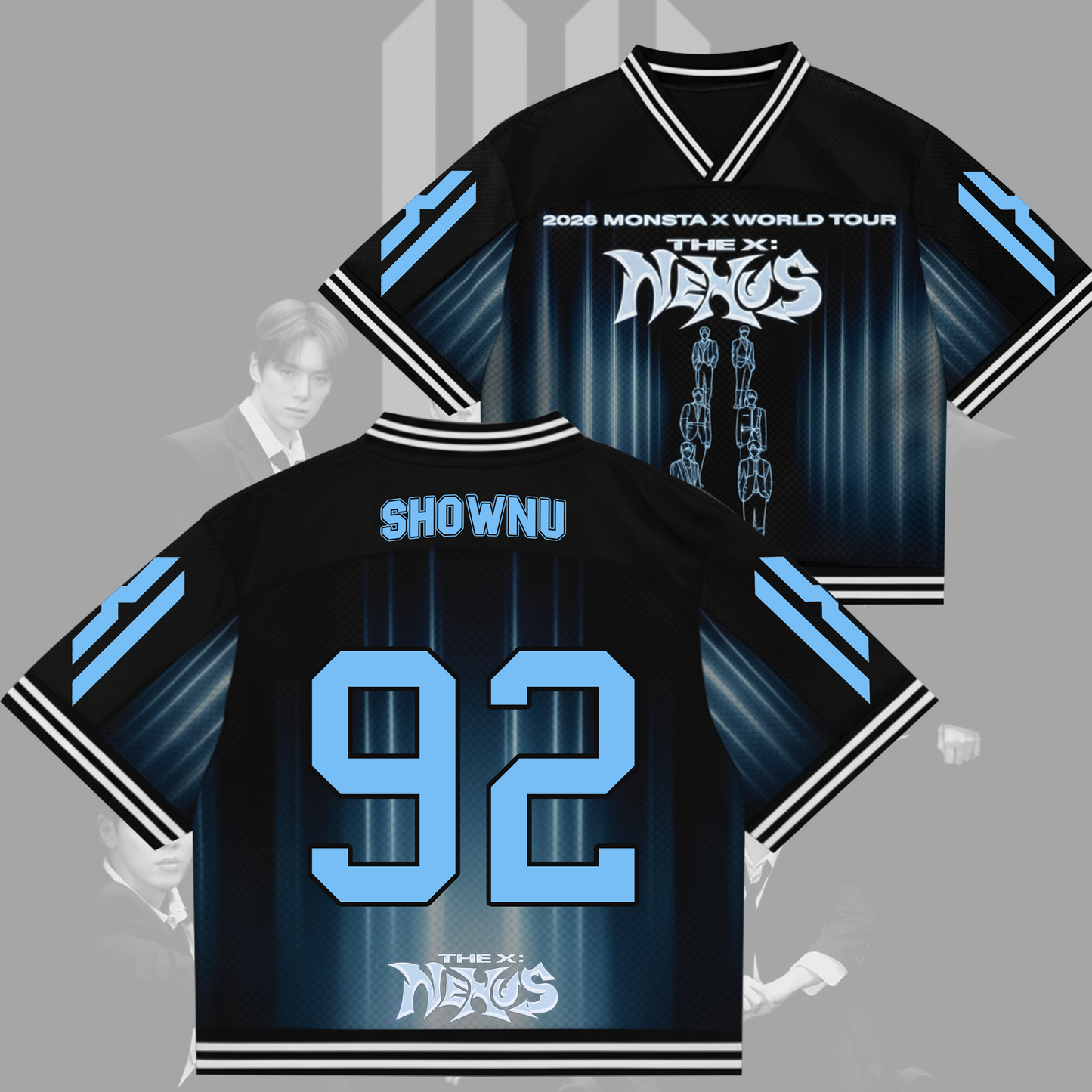 Monsta X World Tour 2026 Nexus Mixed Mesh Jersey Gift For Lovers