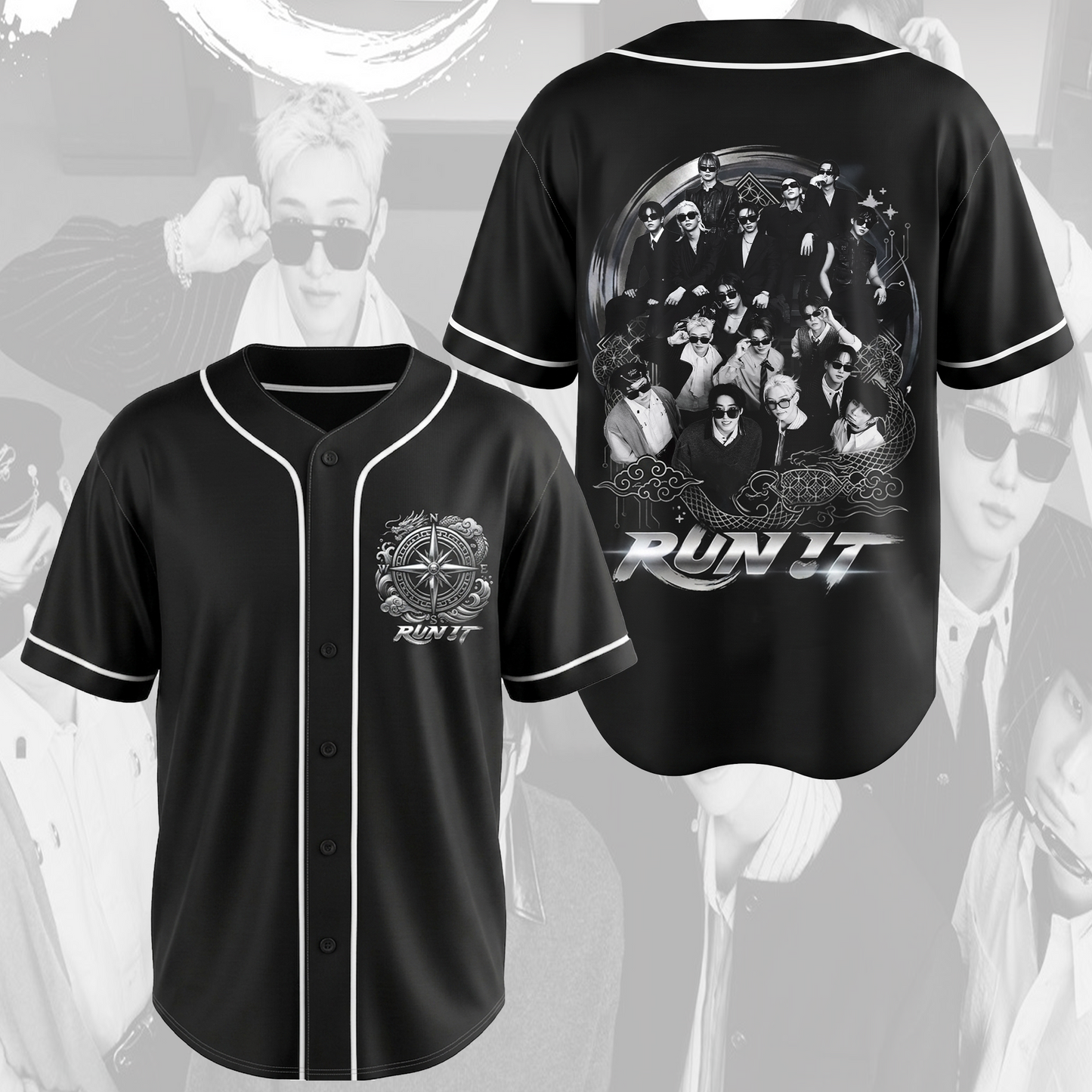 Badass Stray Kids Run It World Tour Baseball Jersey Gift For Fans