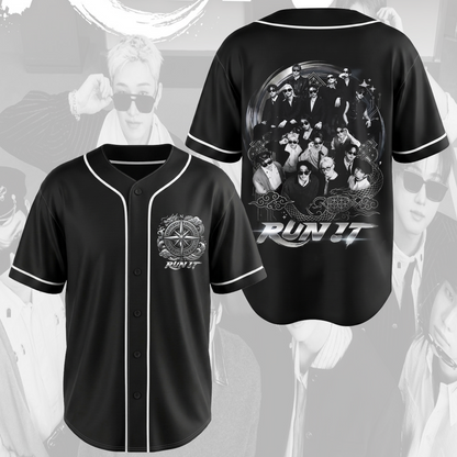 Badass Stray Kids Run It World Tour Baseball Jersey Gift For Fans