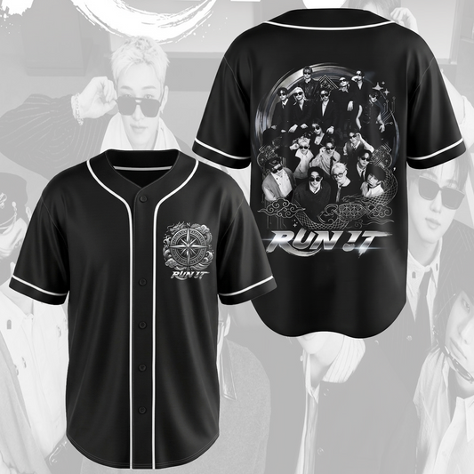 Badass Stray Kids Run It World Tour Baseball Jersey Gift For Fans