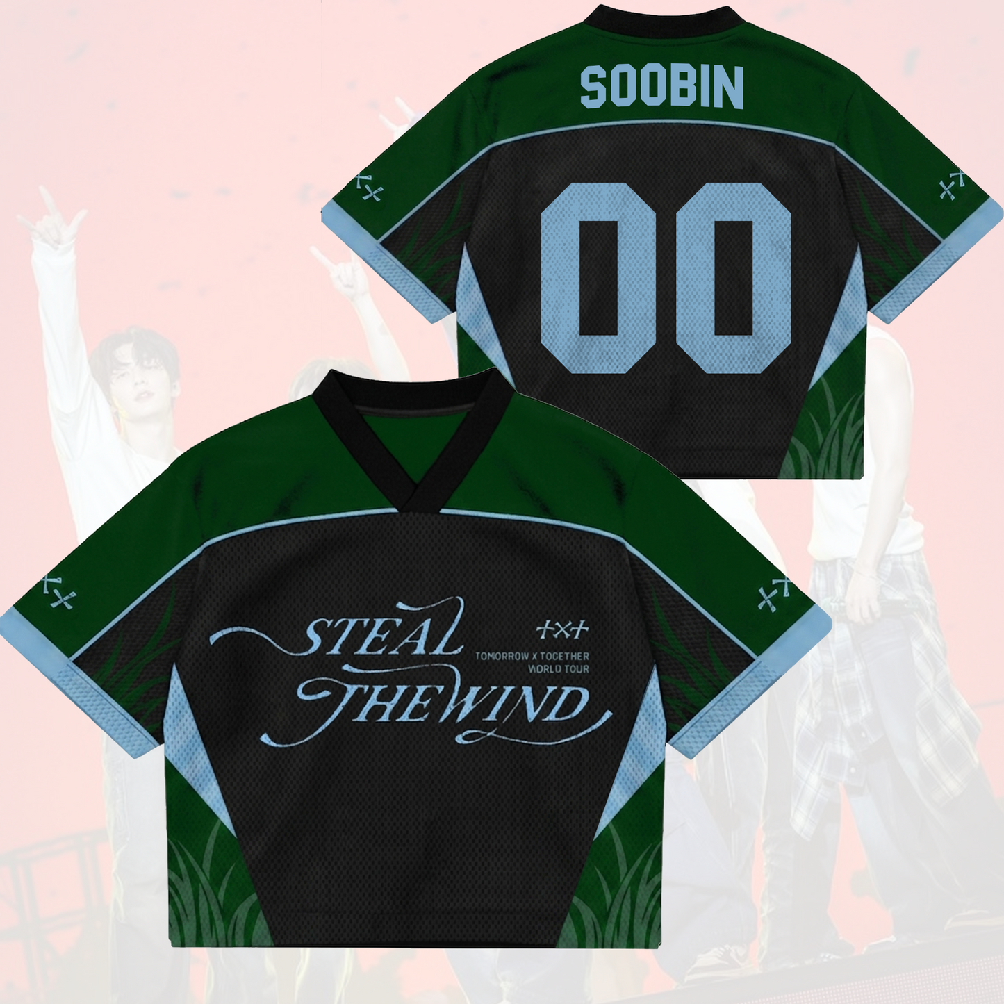 Spectacular TXT Steal The Wind World Tour Mixed Mesh Jersey Fan Edition
