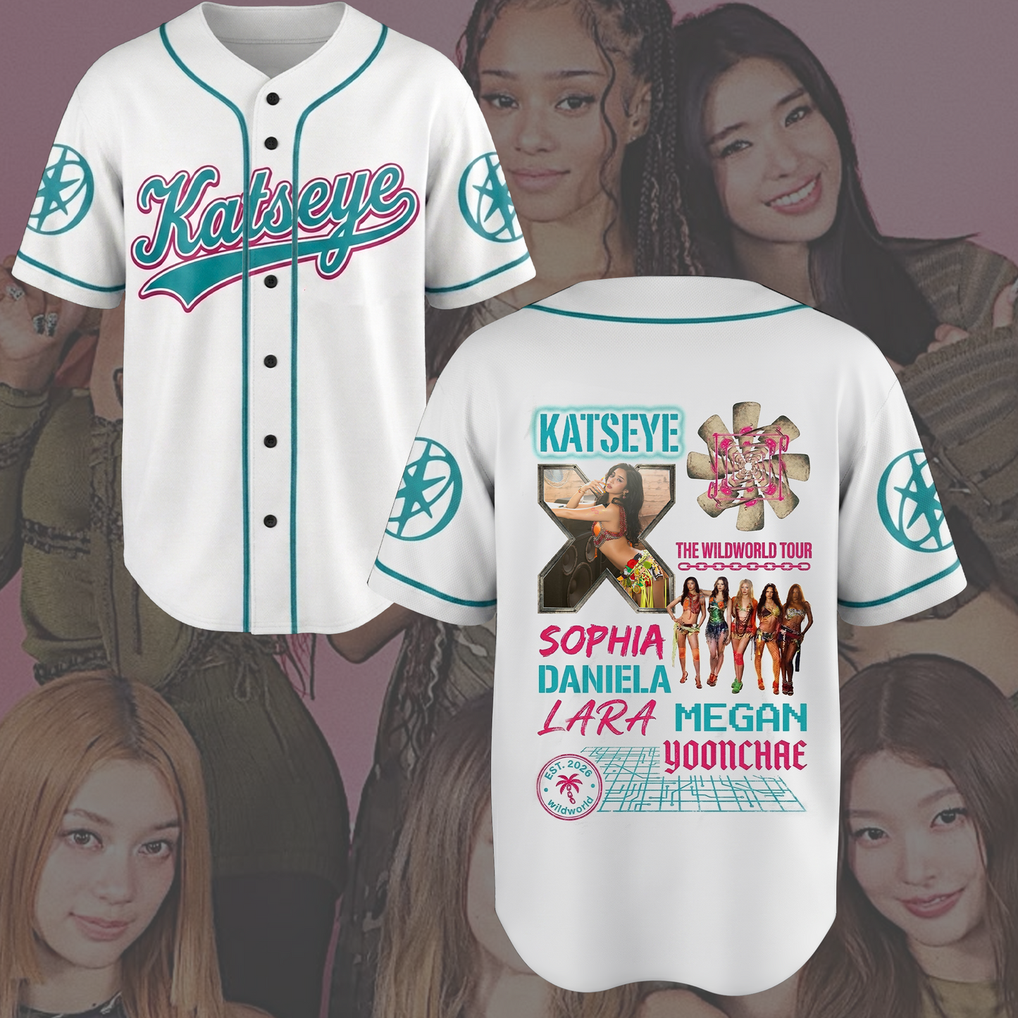 Sensational KATSEYE Baseball Jersey The Wildworld Tour Gift for Fans