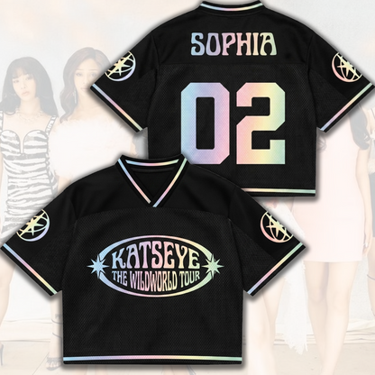 Mirage Katseye The Wildworld Tour Mixed Mesh Jersey Unique Gift For Fans