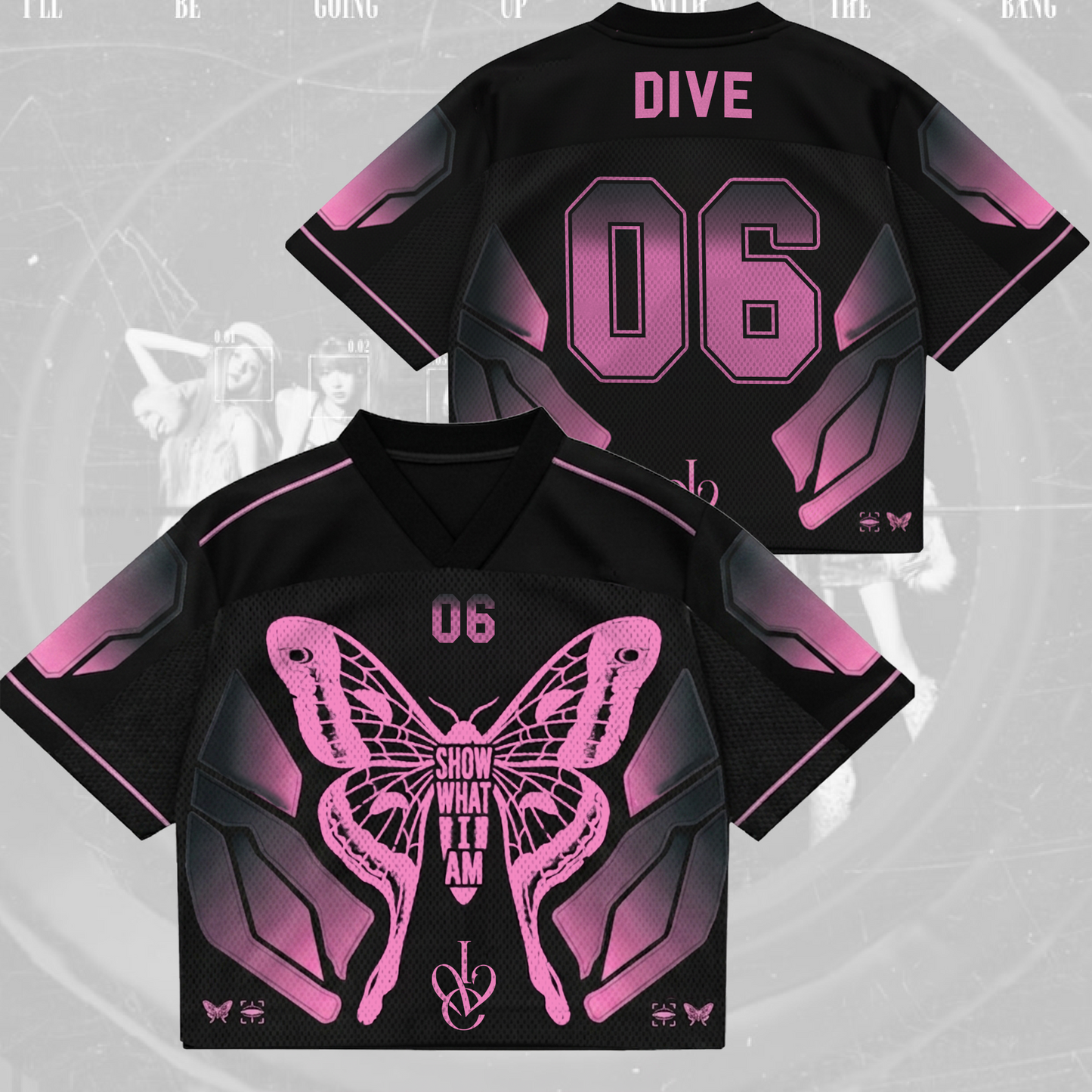 Butterfly Show What I Am IVE World Tour Mixed Mesh Jersey Fan