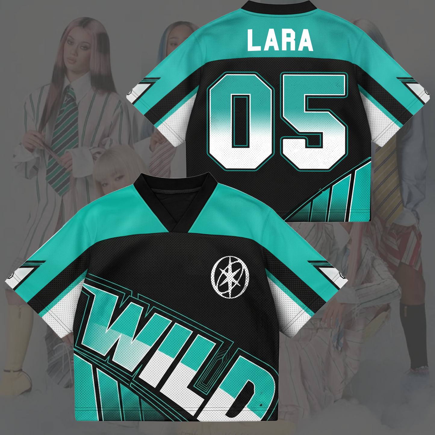 Sporty Chic Wild Katseye The WildWorld Tour Mesh Jersey Eyekons Edition
