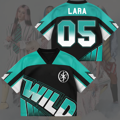 Sporty Chic Wild Katseye The WildWorld Tour Mesh Jersey Eyekons Edition