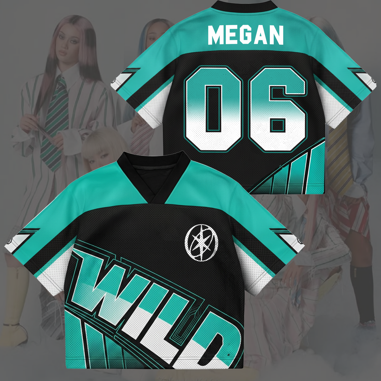 Sporty Chic Wild Katseye The WildWorld Tour Mesh Jersey Eyekons Edition