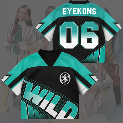 Sporty Chic Wild Katseye The WildWorld Tour Mesh Jersey Eyekons Edition