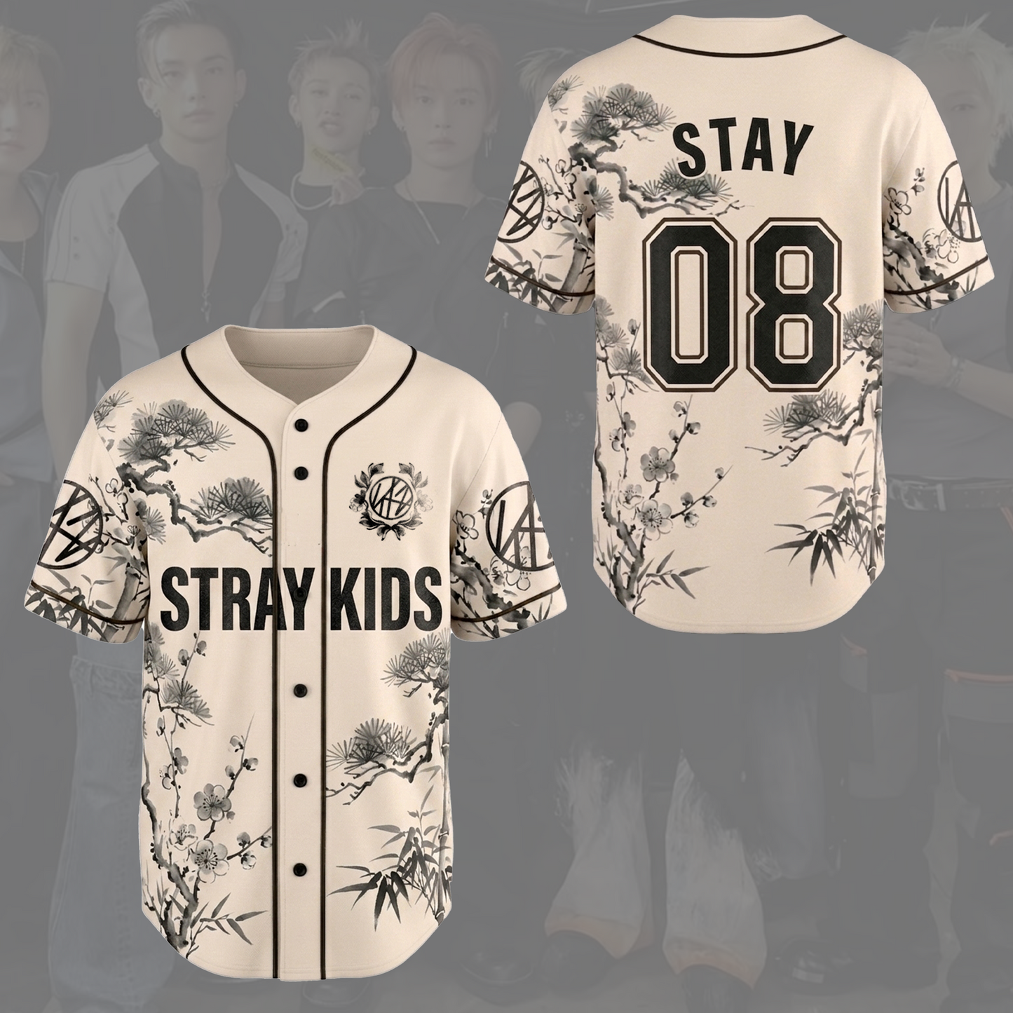 Graceful Stray Kids STAY Art Baseball Jersey SKZ Run It Gift for Fan