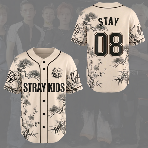 Graceful Stray Kids STAY Art Baseball Jersey SKZ Run It Gift for Fan