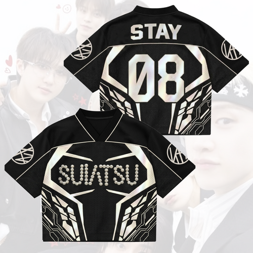 SUIATSU Stray Kids  Mixed Mesh Jersey Run It Tour Gift For Fans