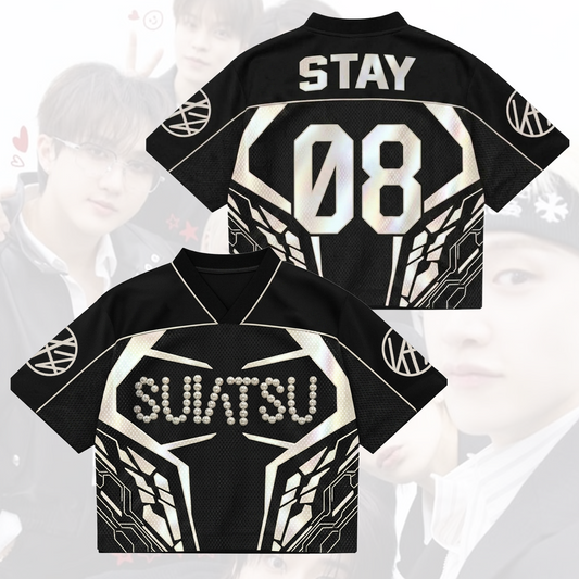 SUIATSU Stray Kids  Mixed Mesh Jersey Run It Tour Gift For Fans