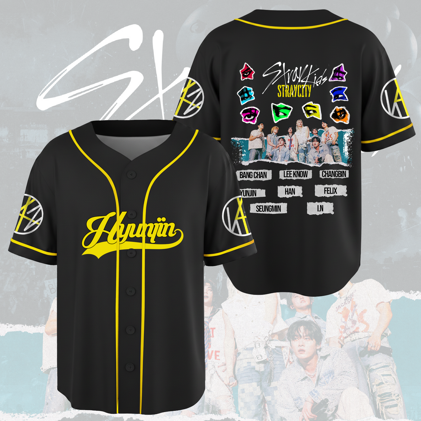 Stray Kids Straycity Concert Baseball Jersey Gift For Fans
