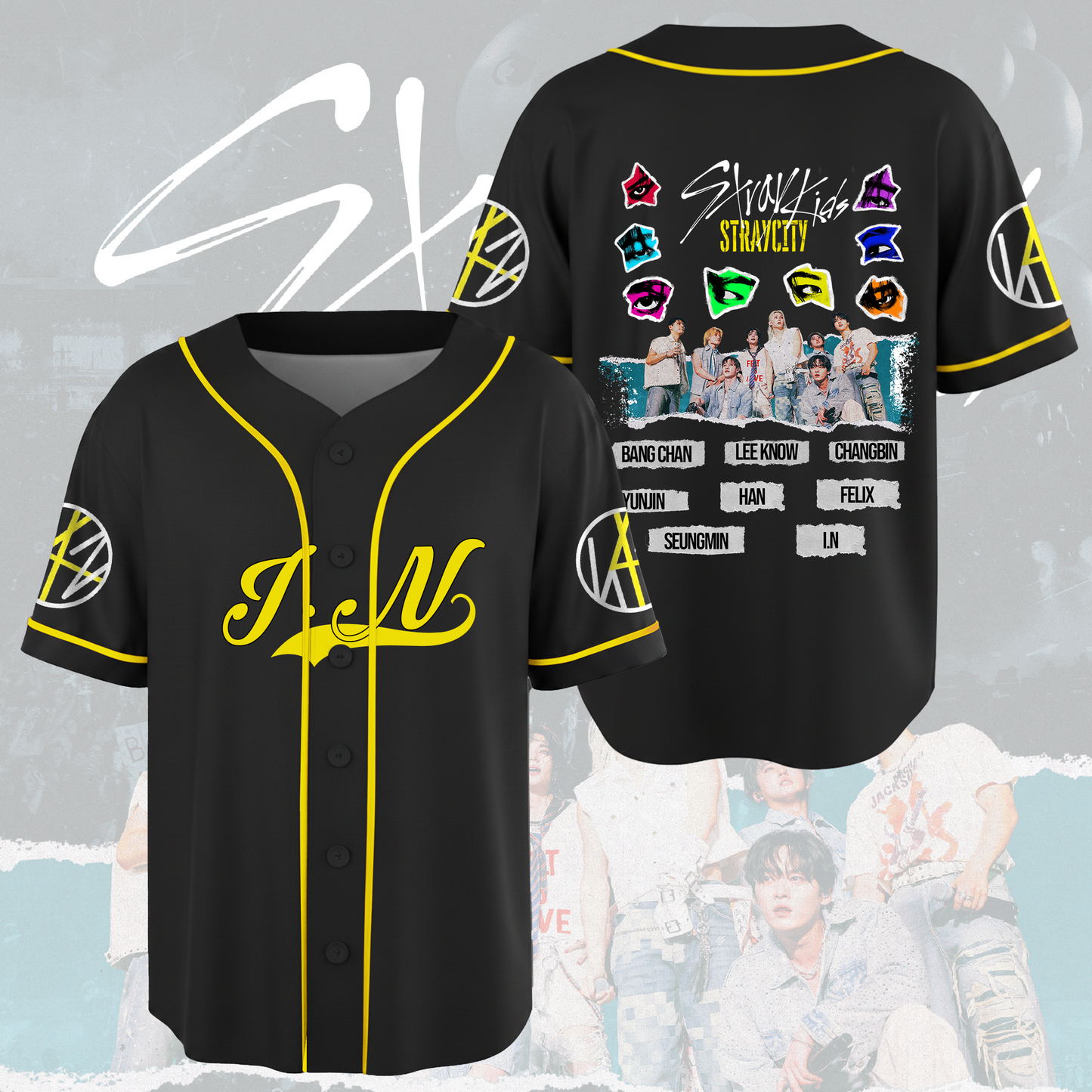 Stray Kids Straycity Concert Baseball Jersey Gift For Fans