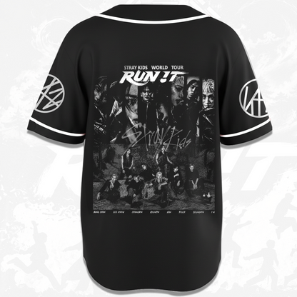 Vintage Stray kids Run It World Tour Baseball Jersey Fan Edition