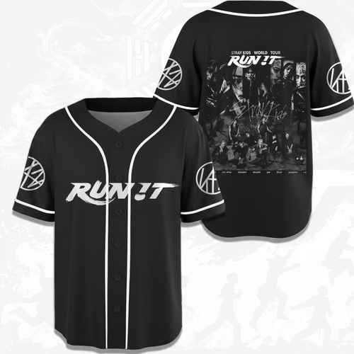 Vintage Stray kids Run It World Tour Baseball Jersey Fan Edition