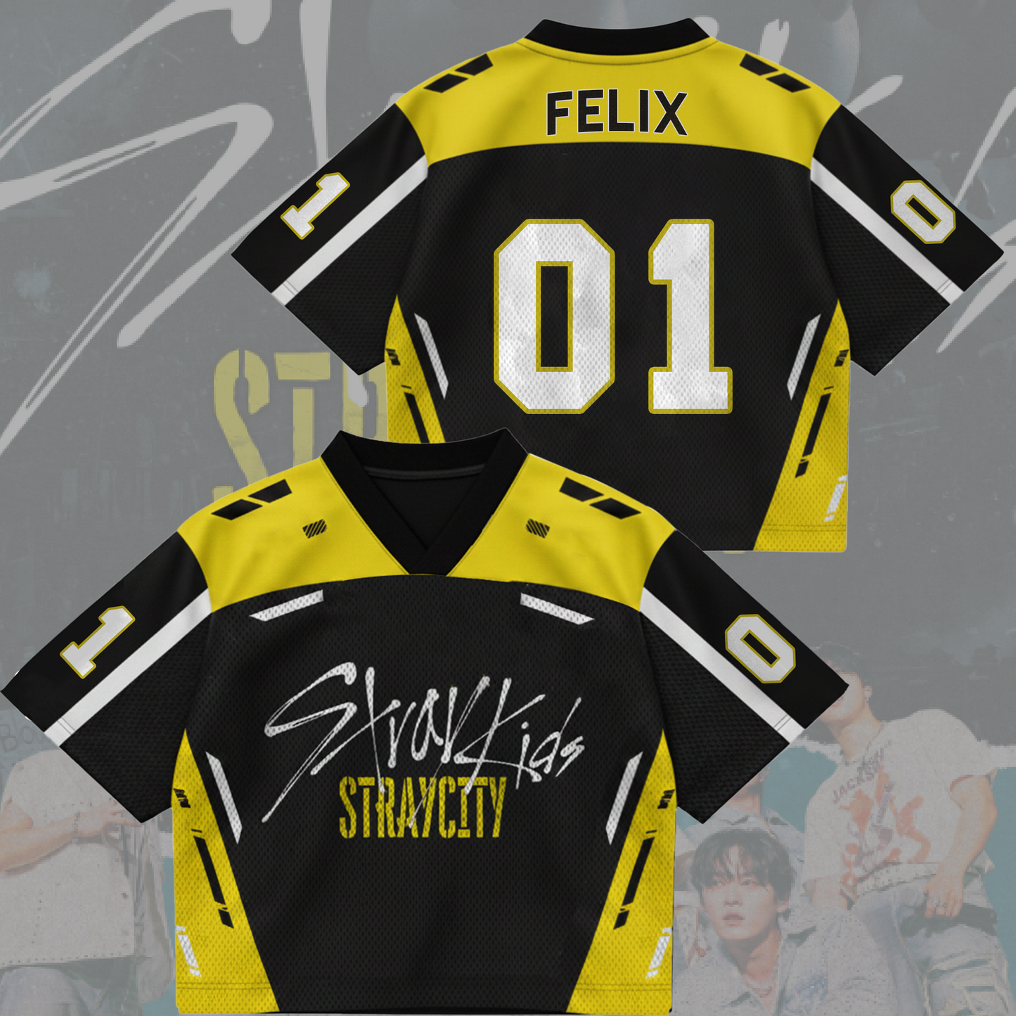 Rebel Stray Kids Stray City Concert Tour Mixed Mesh Jersey