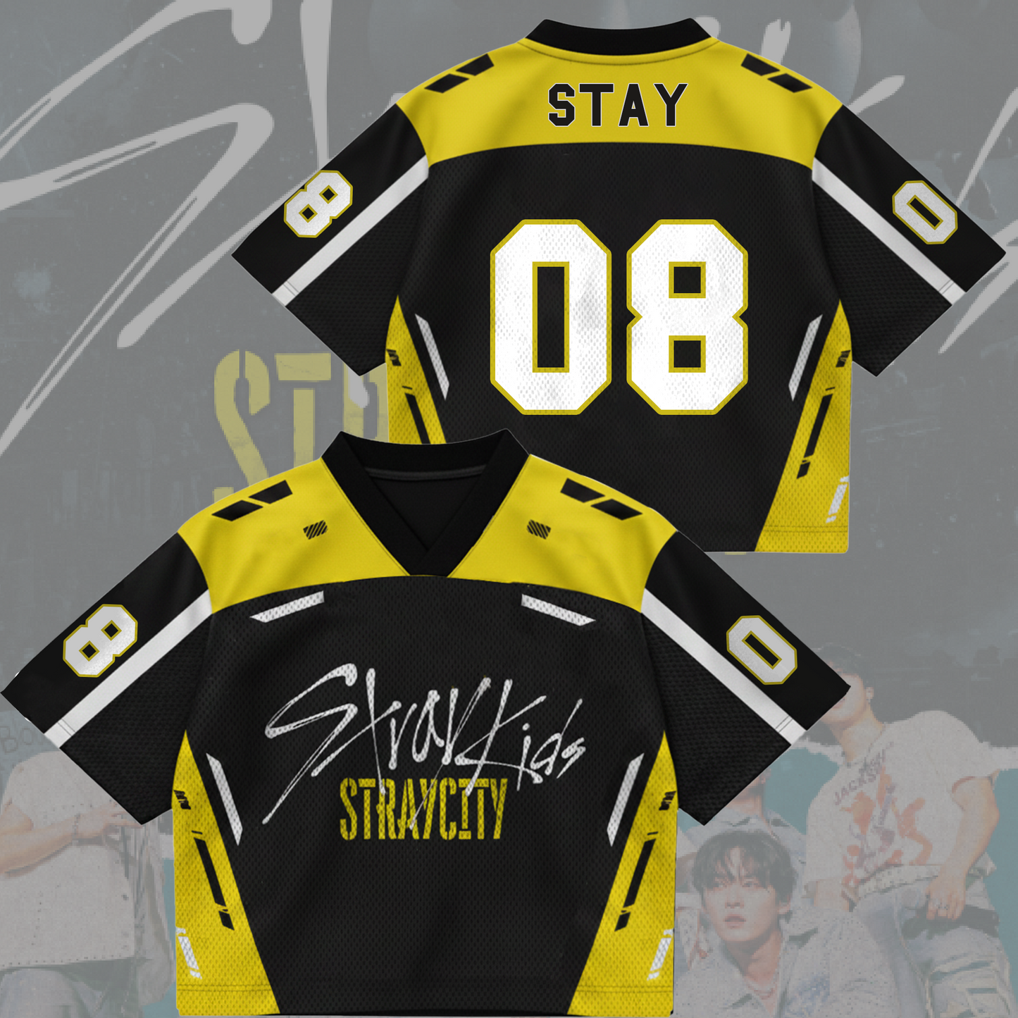 Rebel Stray Kids Stray City Concert Tour Mixed Mesh Jersey