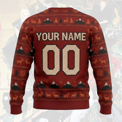Stray Kids Burgundy Holiday Ugly Sweater Run It World Tour Edition Gift For Fans